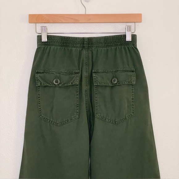 The GREAT. The General Pant Wide Leg Flare High Waist Trouser Pine Green 25 - Picture 9 of 16